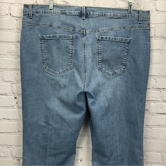 Gloria Vanderbilt Blue Jeans Womens Plus 20W Stretch Boot Cut Med Wash High Rise - Picture 10 of 11